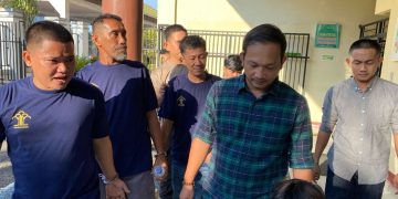 Tiga Terdakwa di Giring Ke Lapas Jambi Usai Jalani Sidang dengan Penjagaan ketat