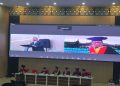 Kombes Pol Dr. Muhammad Edi Faryadi, S.I.K, M.H saat menjawab pertanyaan Prof. Dr. Adi Sulistiyono, S.H., М.Н. Selaku Penguji Eksternal Bidang Konsentrasi
