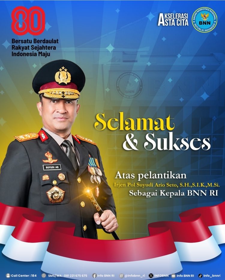 Kepala BNN RI Irjen Pol Suyudi Ario Seto (Biro Humas dan Protokoler BNN RI)