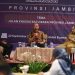 Pemprov dan Perusahaan Tambang Duduk Satu Meja Bahas Jalan Khusus di SMSI Jambi yang dipandu oleh moderator Pirma Satria, Pemred Jambi Ekspres