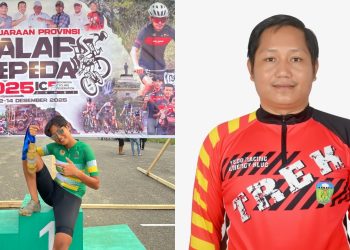 Ires Wulan Satwika (kiri) Ketua FSI Kabupaten Tebo, Harryanto Aqso (kanan)