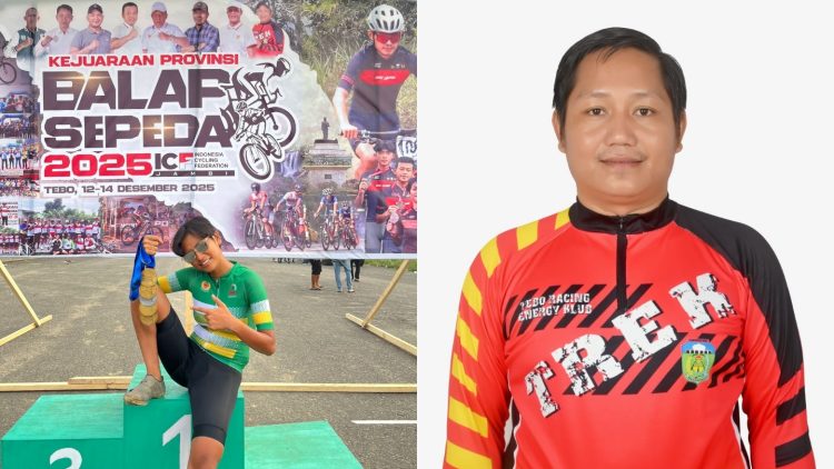 Ires Wulan Satwika (kiri) Ketua FSI Kabupaten Tebo, Harryanto Aqso (kanan)