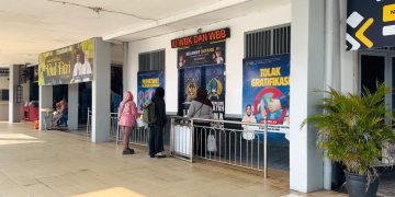PINDAH : Suasana halaman lapas Klas II Jambi