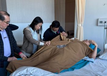 SEBELUM OPERASI : Kondisi Bengawan Kamto saat persiapan operasi jantung, sebelum menjalani tindakan medis lanjutan di rumah sakit