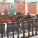SIDANG : Ahli hukum perbankan dari UGM Prof. Dr. Nindyo Pramono, SH.MS saat menjelaskan kredit macet merupakan risiko bisnis dan ranah hukum perdata, bukan serta-merta tindak pidana korupsi
