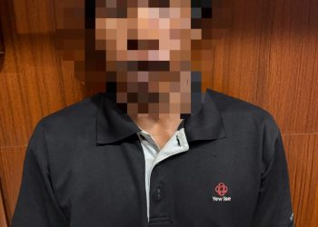 DITANGKAP : Tersangka SO (39) diamankan di Mapolres Tanjung Jabung Barat usai melakukan aksi pencurian dengan pemberatan