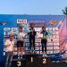 KERJURNAS : Momen kebanggaan atlet Jambi saat berdiri di podium juara dan menerima medali emas pada ajang Kejurnas Road Race ICF 2026 (ICF Jambi)